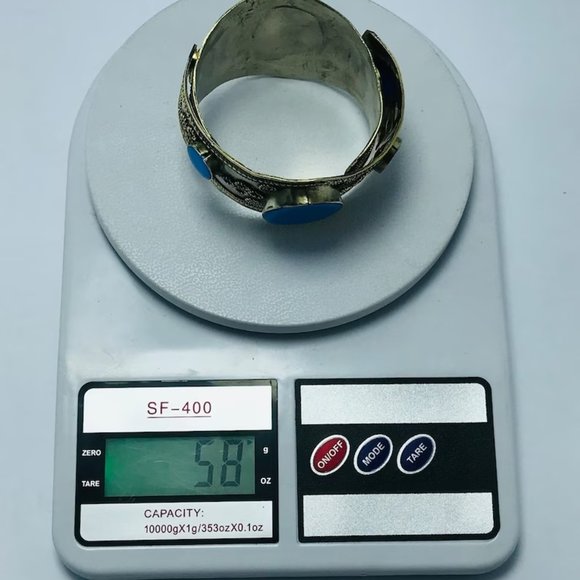 single Tribal Cuff Bracelet, Vintage Afghan Cuff Bracelet, Boho Cuff, Antique - Picture 5 of 6